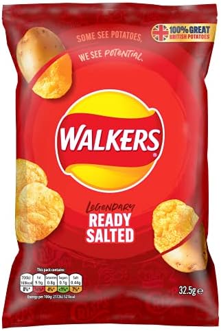 Walkers Ready Salted 32.5 g (Pack of 48)