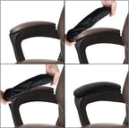 Office Chair Arm Armrest Covers – Stretchable Slipcover Protector Sleeve for Computer Gaming Desk Rotating Chairs Easy Install & Clean, Comfortable (Matt Black, 1 Pair)