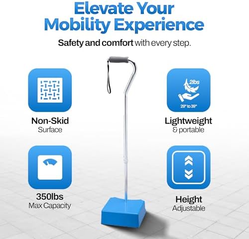Stair Climbing Assist Cane – Stair Lift for Seniors, Mobile Stairlift, Half Step for Seniors, Portable Stair Lift for Elderly (Aluminum)