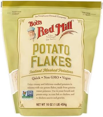 Bob's Red Mill Potato Flakes, 16oz (Pack of 4) - Non GMO, Vegan, Kosher