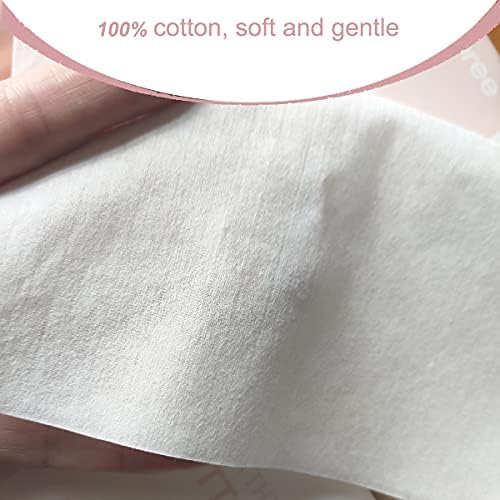 Careboree Extra Thick Dry Wipe, 100% Cotton, Lint-Free Cotton Tissues (5 Pack)