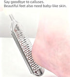 Professional Stainless Steel Foot File, Detachable Pedicure Rasp, Colossal Foot Scrubber for Hard Skin Removal, Wet and Dry Use