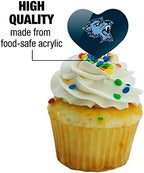 Baruch College Primary Logo Heart Love Cupcake Picks Toppers Decoration Set of 6