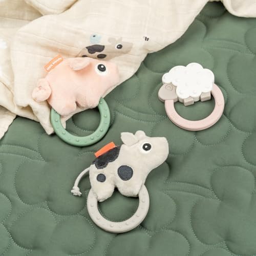 Sensory rattle w/teether - Dotti - Sand