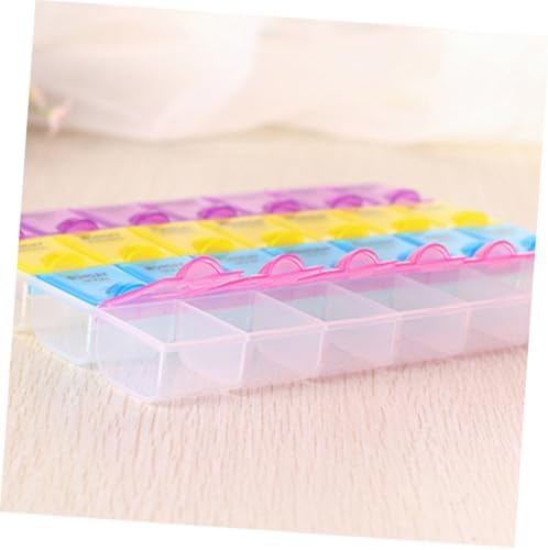 minkissy 7-Day Weekly Pill Organizer Box 28 Compartments Medication Organizer for Hospital/Home