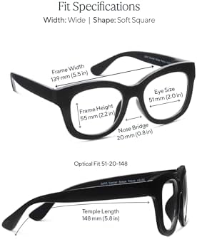Peepers by PeeperSpecs Center Stage Women's Oversized Blue Light Blocking Reading Glasses