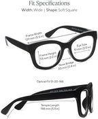 Peepers by PeeperSpecs Center Stage Women's Oversized Blue Light Blocking Reading Glasses