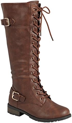 Mango 27 Womens Knee High Buckle Riding Boots