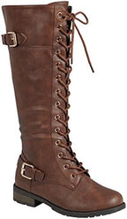 Mango 27 Womens Knee High Buckle Riding Boots