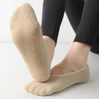 Cotton Yoga Socks with NON-SLIP GRIPS for Women - Yoga Meditation Pilates Barre Accessories - One Size Fits Most