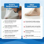 ACAST Waterproof Foot Cast Cover for Shower | Reusable Cast Protector for Plaster & Dressings | Secure No-Leak Seal | Easy Slip-On Bathing & Shower Protection | Comfortable Adult Design