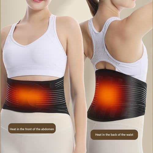 Self Heating Back Brace for Lower Back Pain Relief, Women Men Lumbar Support Belt Magnet Therapy Waist and Abdomen Warmer Decompression Band for Herniated Disc Sciatica(Black,XX-Large)