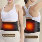 Self Heating Back Brace for Lower Back Pain Relief, Women Men Lumbar Support Belt Magnet Therapy Waist and Abdomen Warmer Decompression Band for Herniated Disc Sciatica(Black,XX-Large)