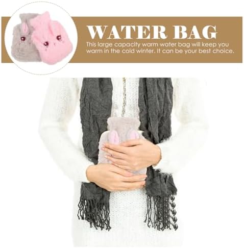Hemoton 2pcs Hand Warmer Thermal Water Bottle Stuffed Bunny Rabbit Stuffed Animal Bunny Hand Warmer Bags Warm Water Bottle Plush Hot Sherpa Plush Cover Hot Bag Cute