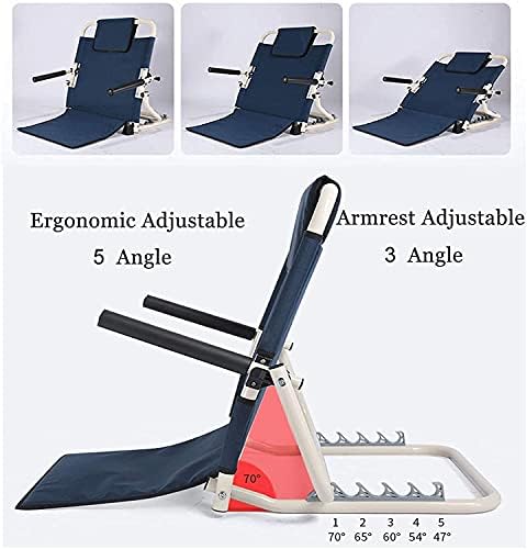Backrest,Wedge-Shaped Pillow Chair Adjustable seat Cushion Folding Chair Bed Ventilator Oxford Cloth Outdoors Out of The Beach Stainless Steel backrest