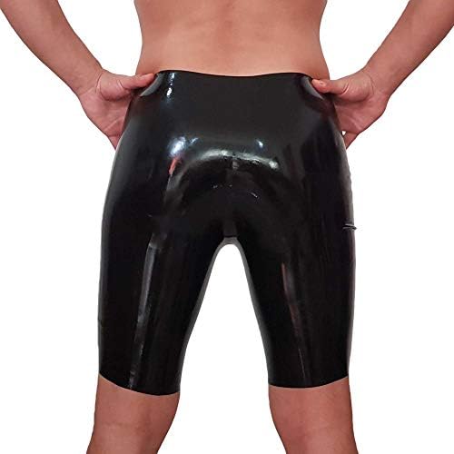 Latex Rubber Shorts Short Pants Trousers Black (one size)