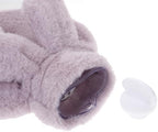 Ipetboom Hot Water Bottle with Plush Bunny Cover Portable PVC Explosion-Proof Water Bag for Menstrual Relief for Winter and Outdoor Use