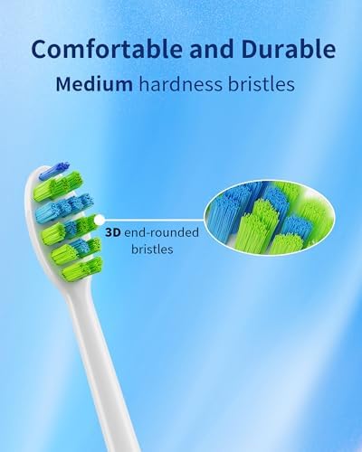7AM2M AM100/AM105/AM111 Electric Toothbrush Brush Heads x 8 for 7AM2M Electric Toothbrush ONLY (Black)
