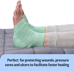 Medline Knit Heel and Elbow Protection, For Pressure and Friction Sores, Lightweight Knit Elastic, Medical Foot Care Heel Protector, Elbow Pad, Machine Washable, Green, One Pair, One Size Fits Most