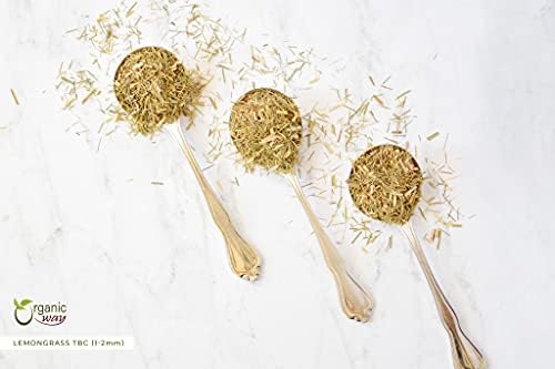 Organic Way Dried Lemongrass Fine Cut & Sifted | Herbal Tea (Cymbopogon citratus) - Organic & Kosher Certified | Raw, Vegan, Non GMO & Gluten Free | USDA Certified | Origin - India (1/2LBS / 8Oz)