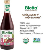 Biotta Organic Apple Beet Ginger Juice - Superfood Blend with Organic Beetroot Juice, Apple, and Ginger Root (16.9 Fl Oz, Pk of 6)