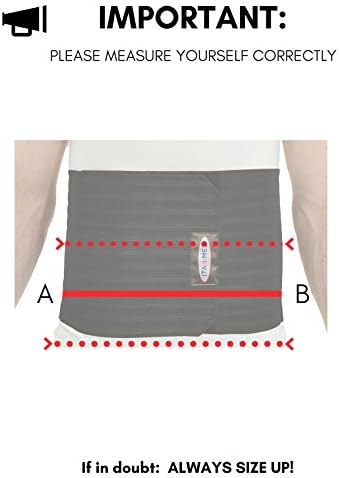 ITA-MED Men's Breathable Elastic Abdominal Binder for Post-Surgery Recovery & Umbilical Hernia Support, 9” Wide, Body-Shaping Effect, Made in USA, Beige (Small)