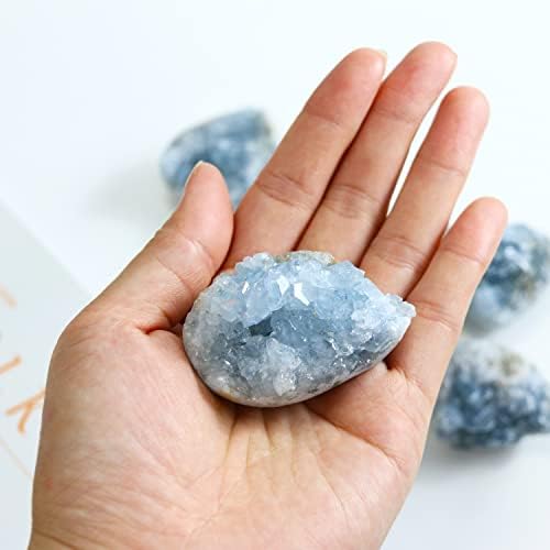 Celestite Crystals, Crystal Clusters, Raw Crystals, Angelite Crystal, Witchcraft Crystals, Blue Calcite Crystal, Blue Crystal, Witchcraft Supplies, Crystals and Healing Stones(100-150G)