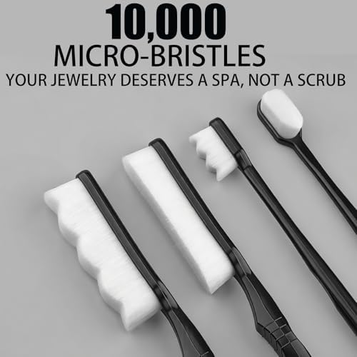 7Pcs Silver Cleaning Kit，with 4Pcs Ultra-Soft Brushes & 2Pcs Polish Cloths & 1Pcs Silver Polish Sticks - Tarnish Removal for Antique Jewelry, Sterling Silverware, Cutlery & Plateware - Safe for Gold, Diamonds, Platinum, Gemstones and Coins