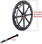 WORDFUN 2X Solid Wheel, Replacement Wheel for Manual Wheelchairs, Wheelchair Rear Wheel, Tires Wheels Assembly, PunctureResistant, with Metal Ball Bearings, AbrasionResistant