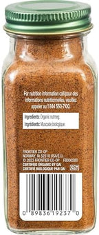 Simply Organic Pure Ground Nutmeg, 2.3 Ounce Jar,Aromatic, Subtly Spicy-Sweet Flavor, Organic, Kosher, No GMO, No ETO
