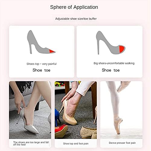 SooGree Reusable Toe Filler Inserts,Adjustable Toe Plug Shoe Too Big Inserts for Women Men Pumps Flats Sneakers (2Pair)