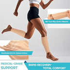 2 Pairs Calf Compression Sleeves Men&Women 20-30mmHg Medical Shin Splint for Leg Surpport Relief Pain Varicose Veins