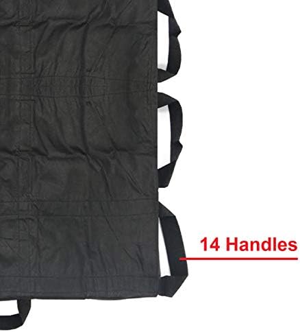 Vakly Patient Transfer Sheet Blanket 40’’x80’’ with 14 Handles for Lifting, Moving, Turning and Positioning Patients up to 1500 LB - Large Positioning Unit for Repositioning Fall Prevention Guide