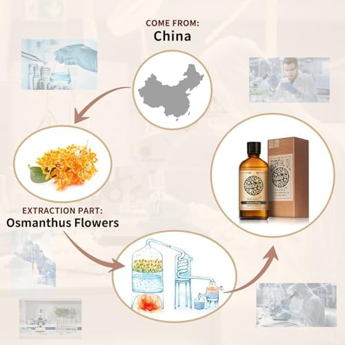 AKARZ 100ml Osmanthus Essential Oil Natural Osmanthus Oil Pure for Candle Making,DIY Skincare Products Massage,Home Spa Relaxation