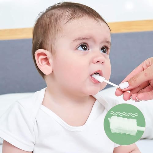 Baby Tongue Cleaner Gauze - Portable Hygienic Soft Toddler Toothbrush | Baby Oral Cleaning Gauze | Baby Teeth Soft Bristle Toothbrush | Clean Skin-Friendly Gauze Toothbrush Individual Packaging