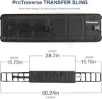 Transfer Sling with 10 Non-Slip Padded Handles – Gait Belt with Safety Waist Strap for Elderly & Disabled, Lift Assist for Bed, Wheelchair & Floor Transfers, Supports 330 lbs