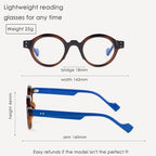 Round Small Frame Reading Glasses for Women Readers for Men Blue Light Blocking Retro