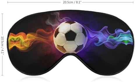 3D Soccer Ball Sleep Eye Mask Comfortable and Super Soft Lightweight Adjustable Strap Eyeshade Cover for Full Night's Sleep
