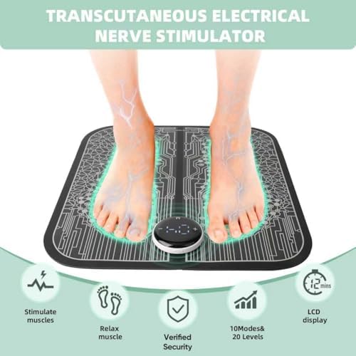 Transcutaneous Electrical Nerve Stimulator for Pain Relief, EMS Foot Massager for Increase Local Blood Circulation,EMS Foot Stimulator Temporarily Reduce Lower Extremity Pain.