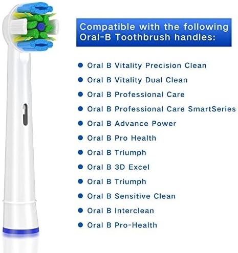 Schallcare Replacement Brush Heads Compatible with Oral B Braun Electric Toothbrush - Floss Toothbrush Head Fits for Oral B Pro 1000 Genius Smart Series (12 Pack)