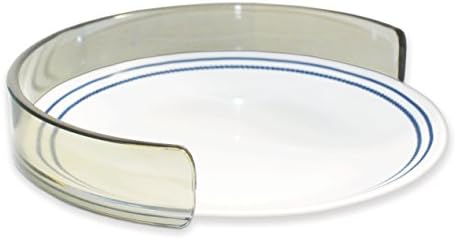 Rehabilitation Advantage Snap-on Food Guard for 8.5 – 9.5 Inch Plates, Smoked