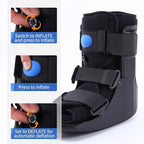 Inflatable Walking Boot, Air Cam Walker Fracture Boot Orthopaedic boot for Sprained Ankle, Short Air Walker Brace for Broken Foot Achilles Tendon Injury Black (Medium)