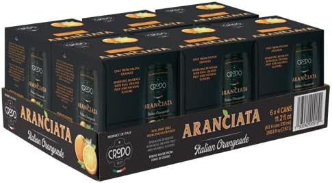 Fonti Di Crodo Aranciata, Italian Sparkling Orangeade, 11.2 Oz. Cans (Pack of 24)