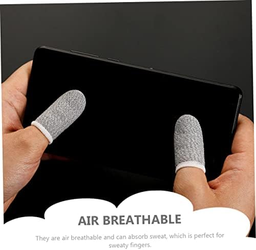 6Pcs Sweat Game Thumb Covers Breathable Finger Sleeves for Mobile Gaming Comfortable Fit Reduce Screen Resistance Game Performance