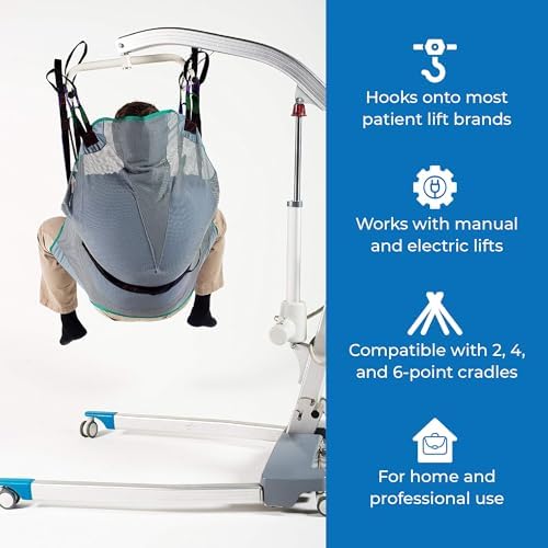 Patient Aid Full Body Divided Leg Sling - Easy-to-Wash Mesh Fabric for Bathing and Toileting - Comfy Safe Lifting for The Elderly and Non-Weight Bearing - Small, 165lb. Maximum Carrying Capacity