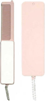 2Pcs Folding Hair Brush with Mirror, Portable Travel Hair Comb Pocket Size, Anti-static Mini Hairbrush, Small Hair Styling Tools for Women Men Home Trave Use