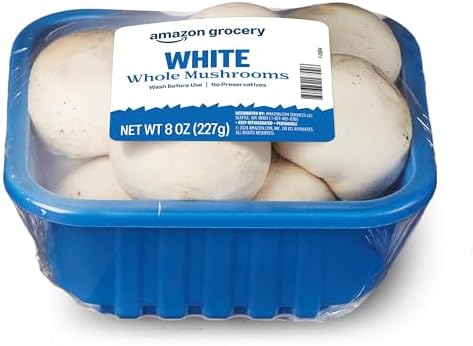 Amazon Grocery, Whole White Mushrooms, 8 Oz