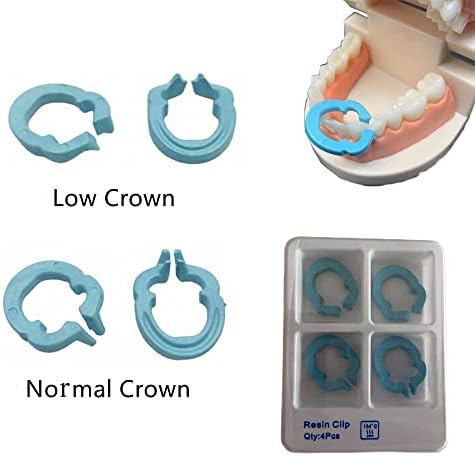 4PCS Dental Resin Clamping Ring Separator Ring Sectional Contoured Metal Matrices Holder Matrix Clips Autoclavable