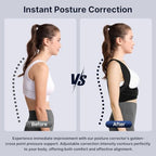 Fit Geno Posture Corrector for Women & Men: Adjustable Lightweight Upper Back Brace for Neck Shoulder & Upper Back Pain Relief - Improve Posture Correct Hunchback Slouching Invisible Under Clothes (M/L Under Bust 35" - 47")