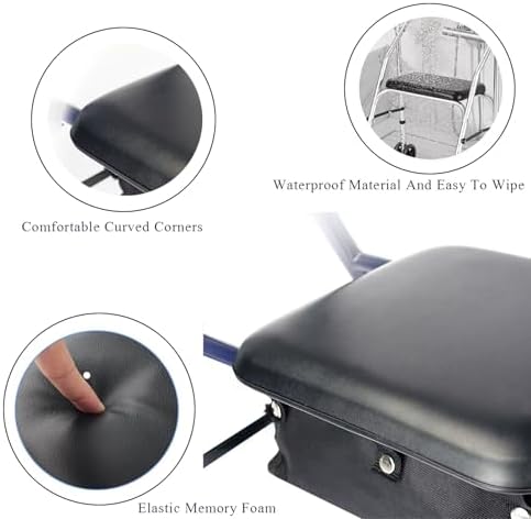 HMZ Rollator seat Cushion,Replacement seat for rollator Walker 12"x12",Rolling Walkers Replacement Parts.(1Ea Black)